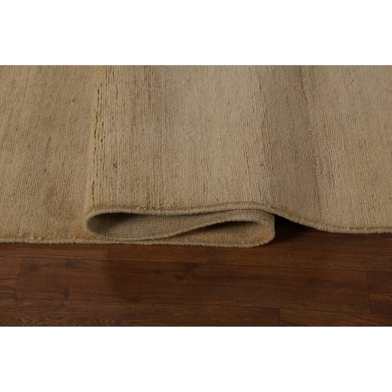 Solid Gabbeh Oriental Area Rug Handmade Wool Carpet - 8'2" x 9'11"