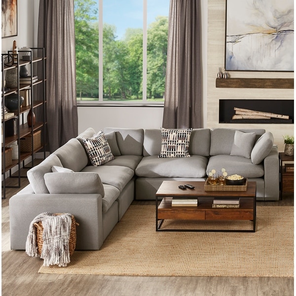 Savesto 4 Piece Modern Sectional Ivory Bed Bath Beyond