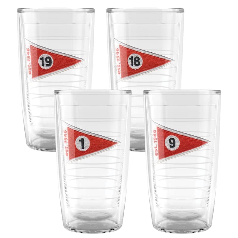 Tervis Bentgrass Golf Assortment Made in USA Double Walled Insulated Travel Tumbler, Assorted - 16oz - 4pk - 16oz - 4pk