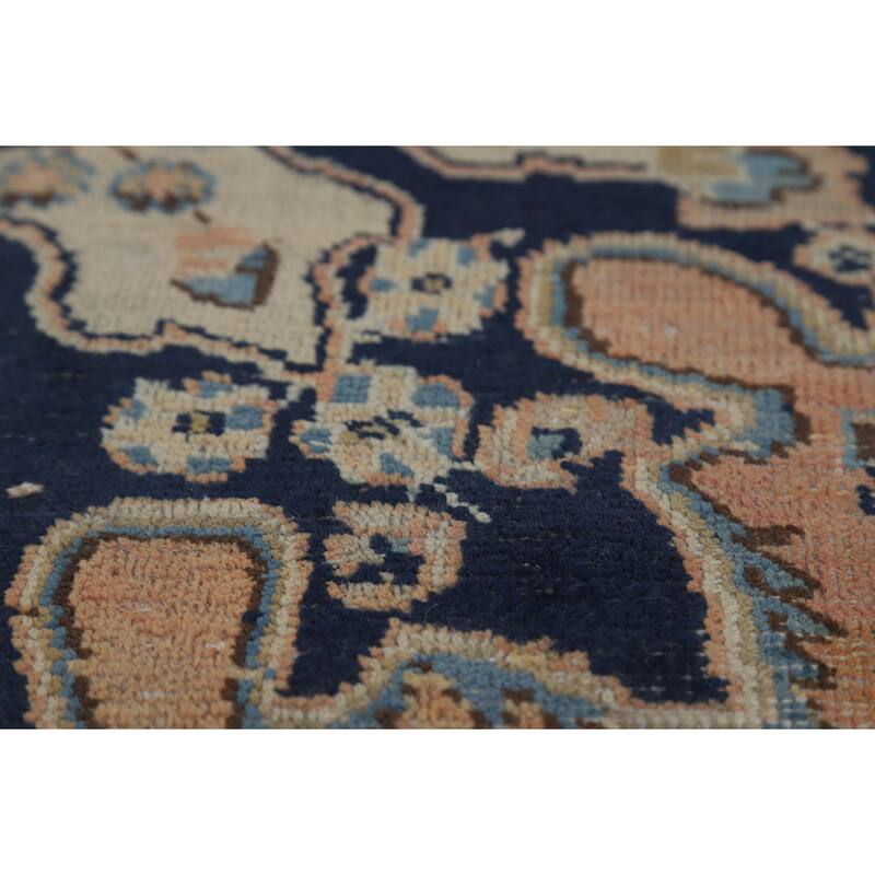 Light Orange Mashad Persian Area Rug Handmade Wool Carpet - 9'9"x 12'3"