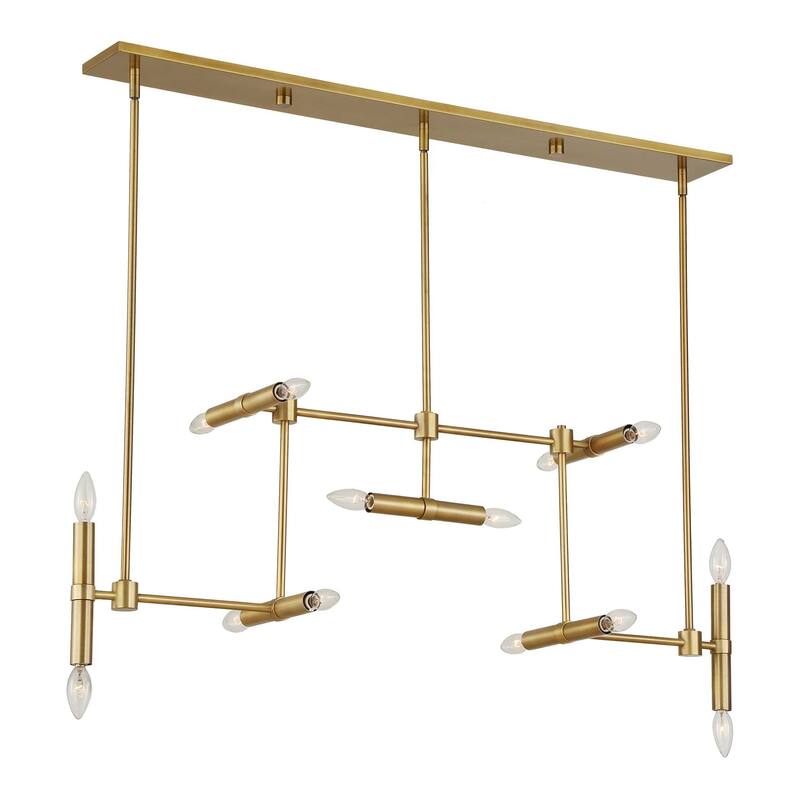 Uttermost Cadre 14 Light Modern Linear Pendant - 46"W x 8"D x 19"H