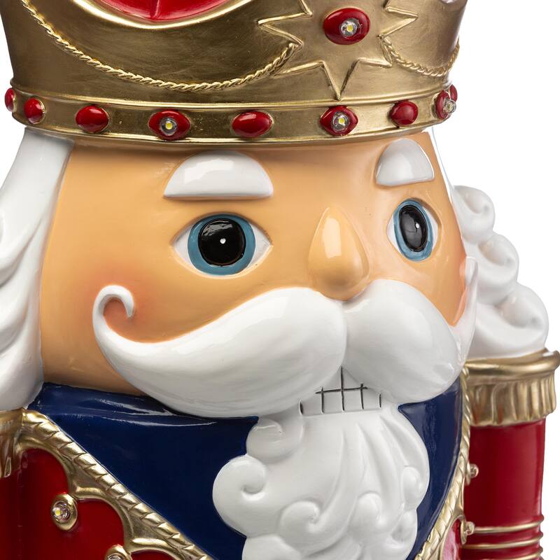 Indoor/Outdoor Lighted Nutcracker Shorty Statue