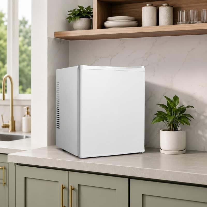 Yeego 14.9 inch 0.92 Cu Ft Mini Thermoelectric Cooler, 7-Level Temp Control, Compact Refrigerator