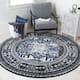 SAFAVIEH Vintage Hamadan Gody Oriental Distressed Rug - 6'7" x 6'7" Round - Grey/Blue