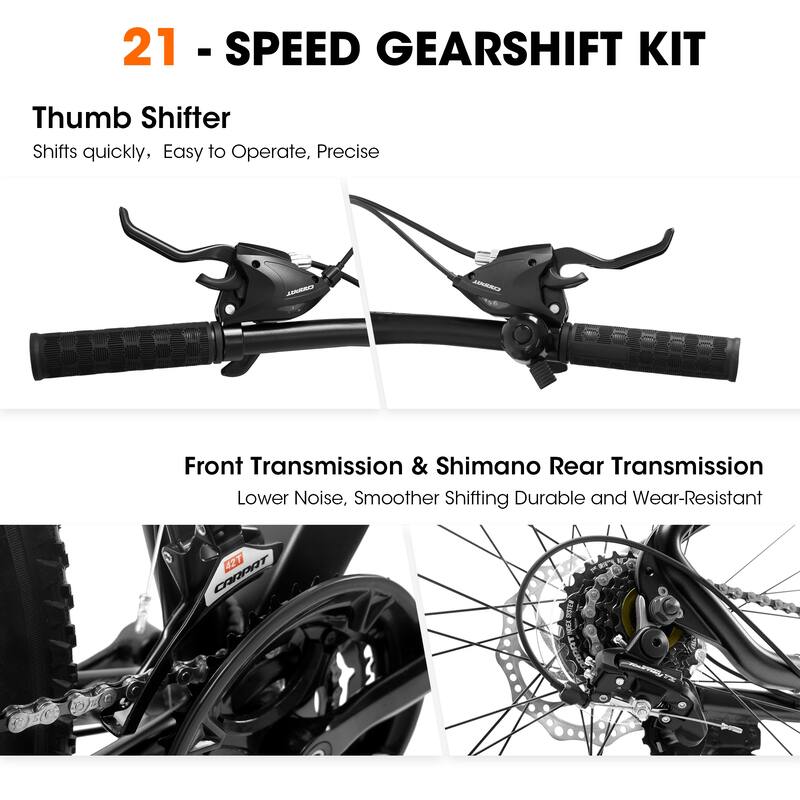 29 Inch Mountain Bike with 21 Speed Aluminum Frame, Dual Disc Brakes, Suspension Fork for Trail and Urban
