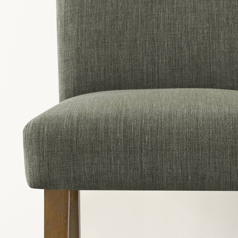 Linen Upholstered Solid Wood Dining Chair (Set of 2)
