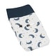 preview thumbnail 1 of 4, Moon and Star Collection Boy or Girl Changing Pad Cover - Navy Blue and Gold Watercolor Celestial Sky
