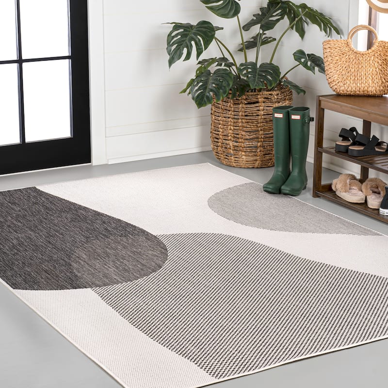 JONATHAN Y Zia Modern Geometric Organic Shapes Indoor/Outdoor Area Rug