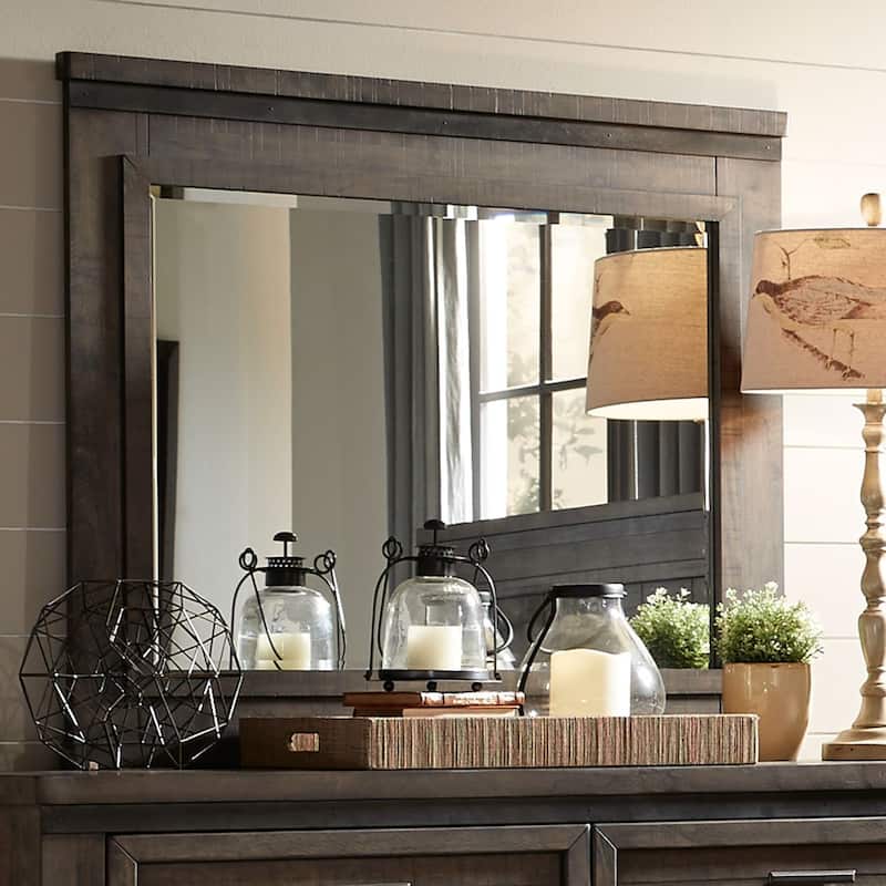 Thornwood Hills Rock Beaten Gray with Saw Cuts Mirror - Grey - Grey