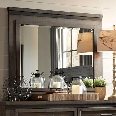 Thornwood Hills Rock Beaten Gray with Saw Cuts Mirror - Grey