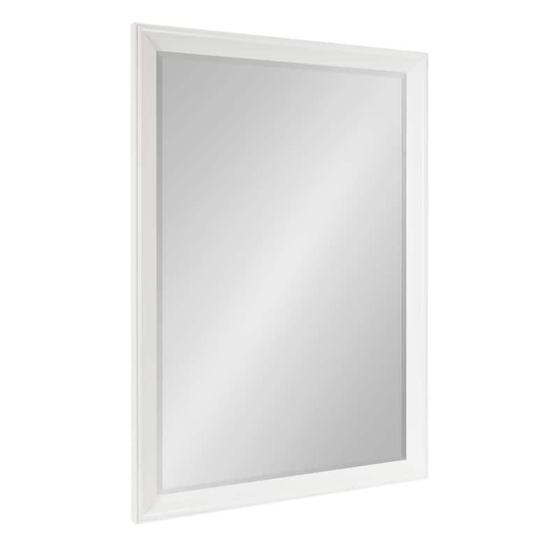 Kate and Laurel Kalla Rectangle Bathroom Wall Mirror - 28x40 - White