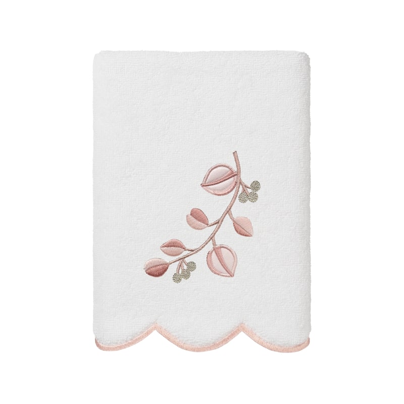 Authentic Hotel and Spa 100% Turkish Cotton WILD BRANCH Scallop Embellished Towel Collection