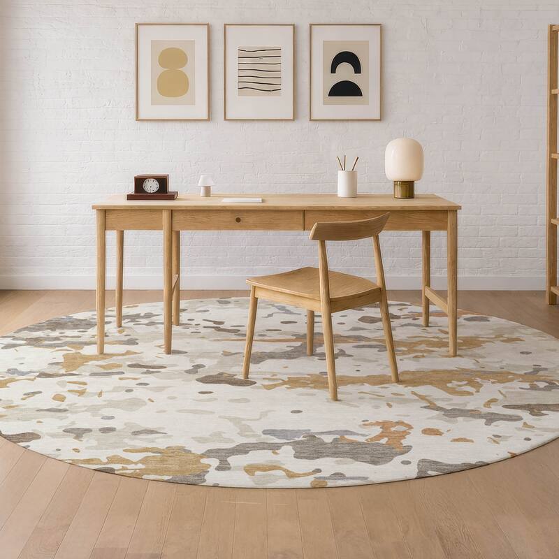 Machine Washable Indoor/ Outdoor Modern Calhan Chantille Rug