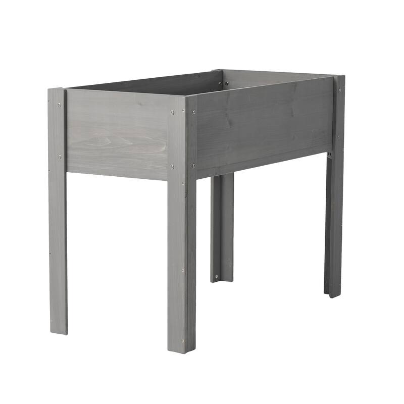 Natural Elevated Planter Box for Outdoor Use with Eco-Friendly Finish