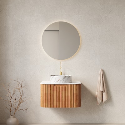 Wall-Mounted Floating Bathroom Vanity with Sink