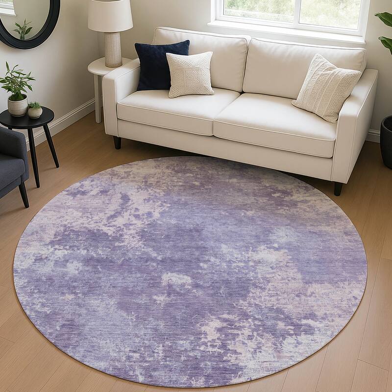 Machine Washable Indoor/ Outdoor Chic Modern Chantille Rug