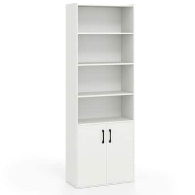 Costway 70" Bookcase with Adjustable Shelves with 2-Door Cabinet - See Details
