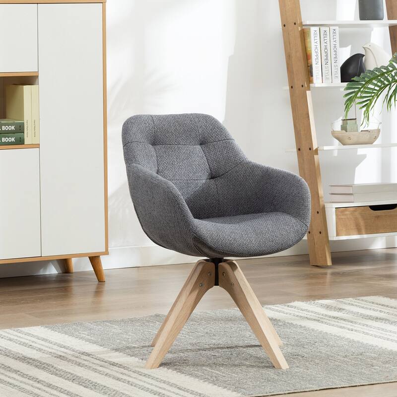 Modern Home Office Swivel Desk Chair Fabric Accent Chair