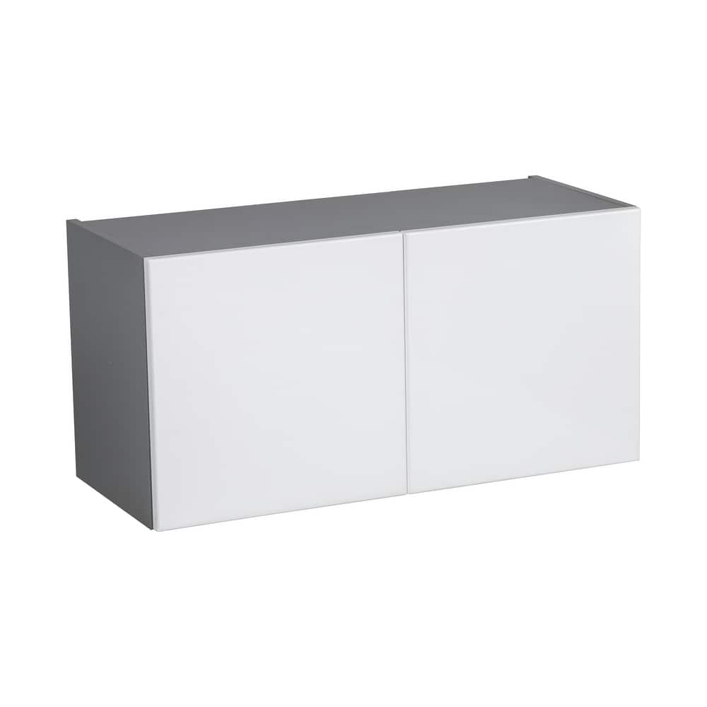 33" x 18" Wall Cabinet-Double Door-Grey - 33 x 18 x 12
