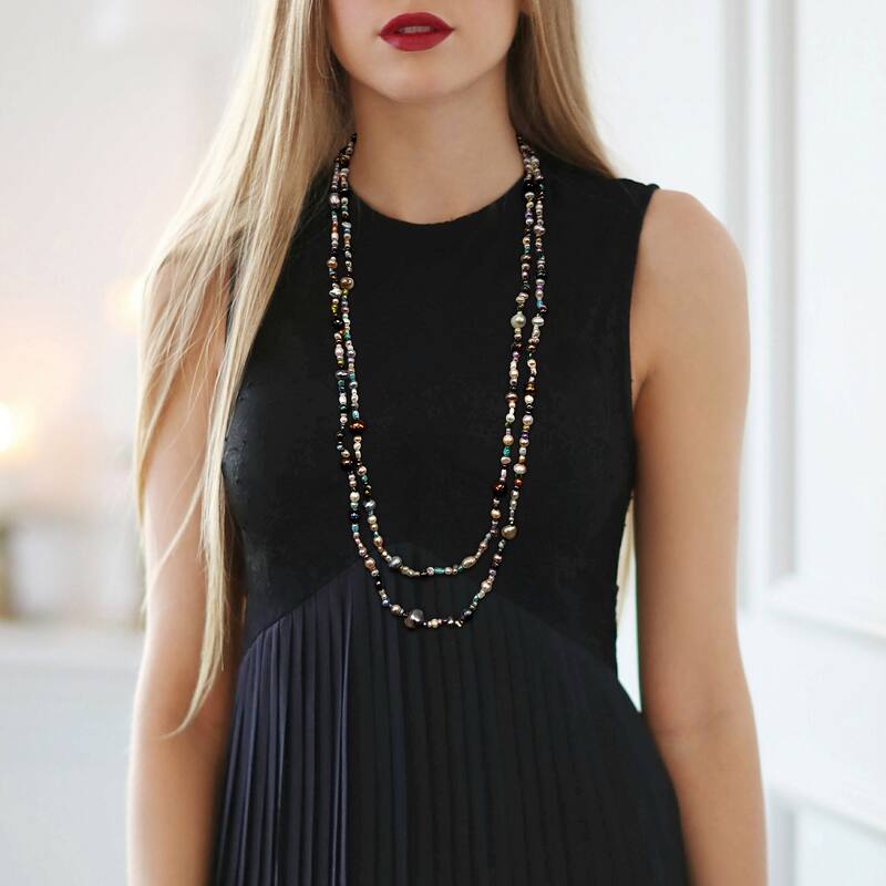 Miadora 4-8mm Multi-Color Cultured Freshwater Pearl Endless Necklace