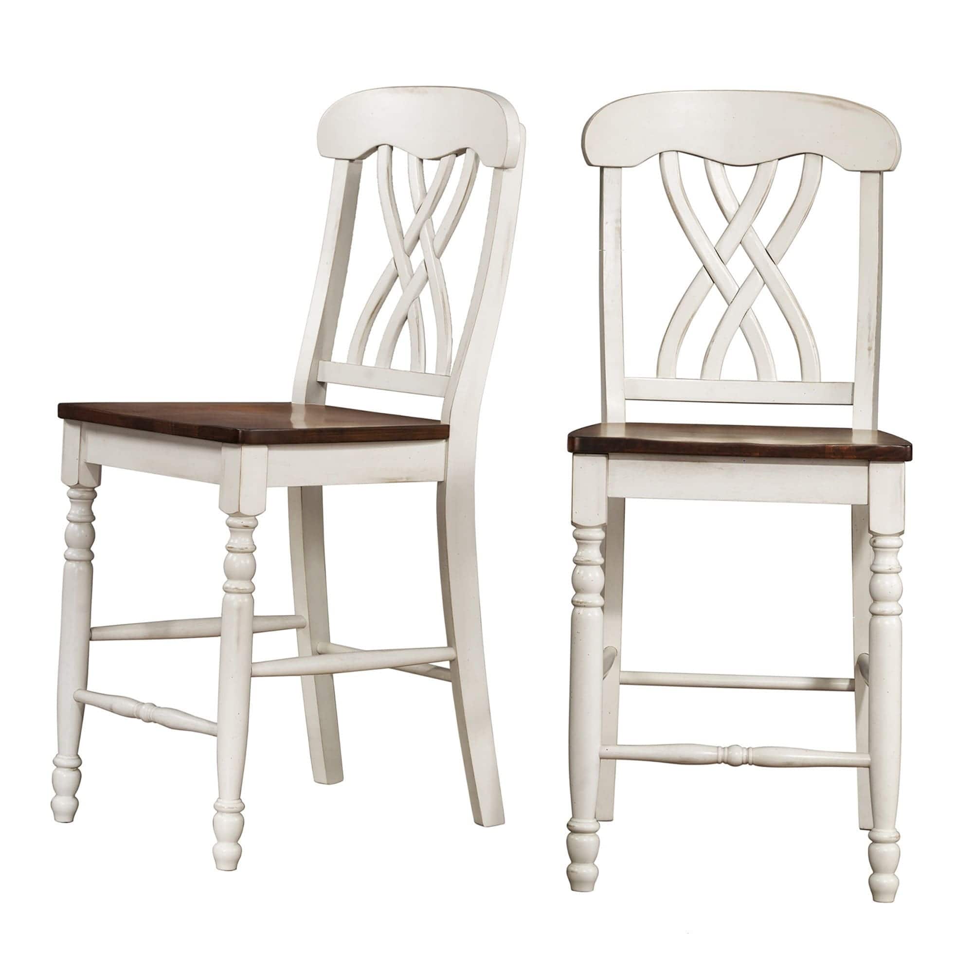 Option Antique White Scroll Back