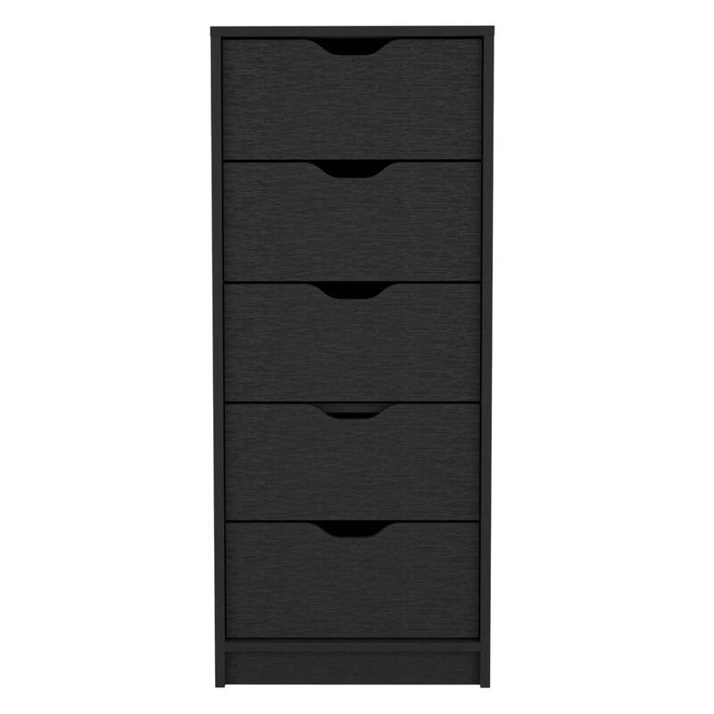 Basilea 5 Drawers Tall Dresser, Pull Out System, 5Drawer Dresser Wood