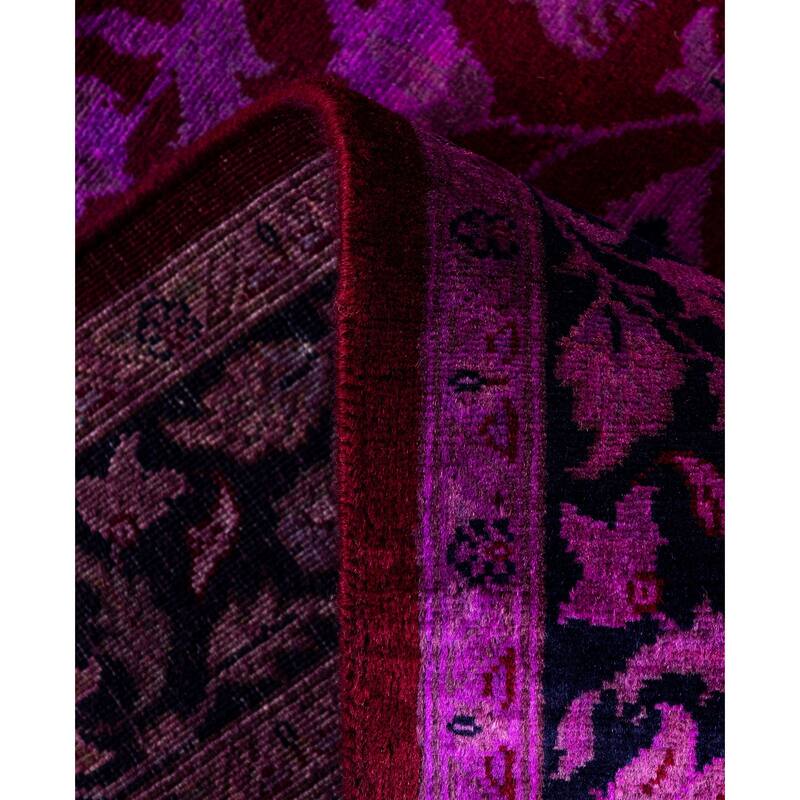 Overdyed One-of-a-Kind Hand-Knotted Area Rug - Red - 2' 7" x 12' 1"