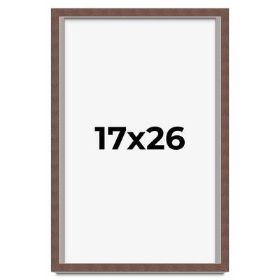 17x26 Shadow Box Frame Brown | 1.125 inches Deep Real Wood Rustic