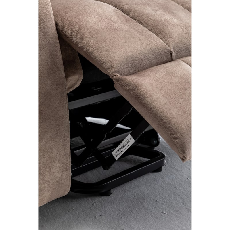 Power Lift Recliner with 8-Point Massage, Lumbar Heat, German OKIN Motor, Stainless Steel Cup Holder, and 10-Minute Setup