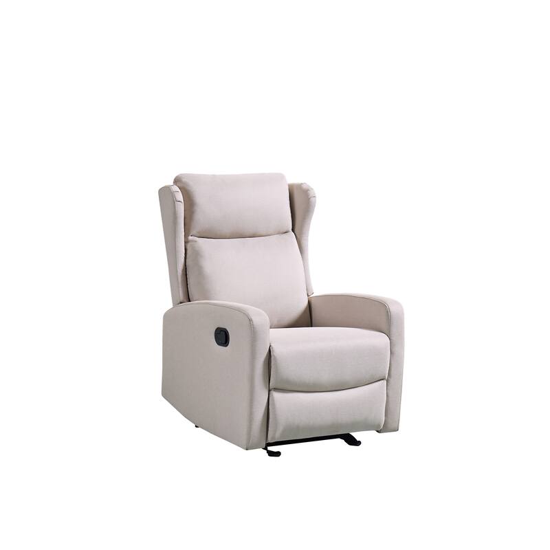Adjustable Rocker Recliner Chair (90°-165°) - Premium Linen Upholstery with 30° Gentle Rocking Motion
