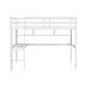 preview thumbnail 26 of 24, Elegant Twin Size Loft Kids Bed with Built-in Desk,Storage Shelves,Safety Guardrail and Ladder