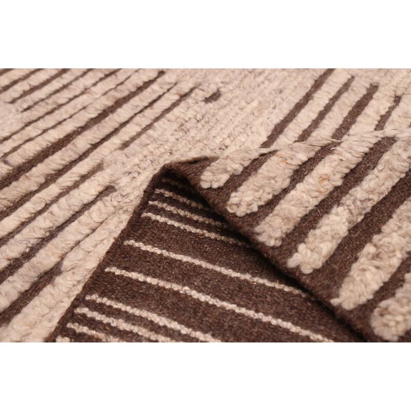 ECARPETGALLERY Hand-knotted Tangier Tan Wool Rug - 5'6 x 7'11