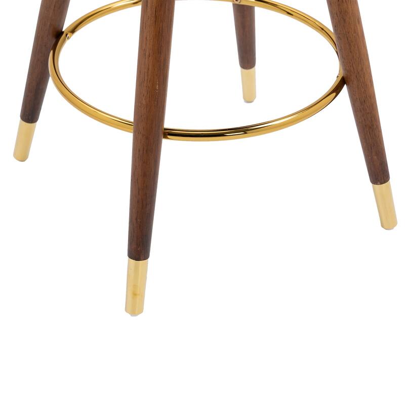 Swivel Bar Stools with Backrest Footrest - 21.85*20.08*36.02Inch