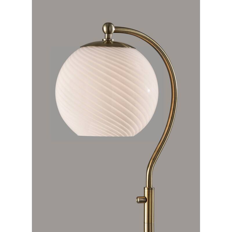 Swirl Floor Lamp - Antique Brass