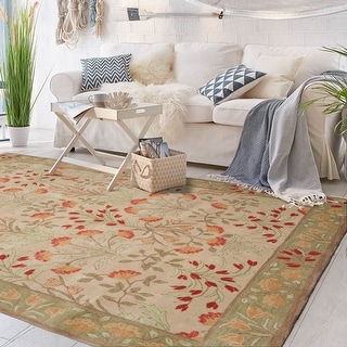 Hand-tufted Perzian Wool Botanical Area Rug - Bed Bath & Beyond - 32279688