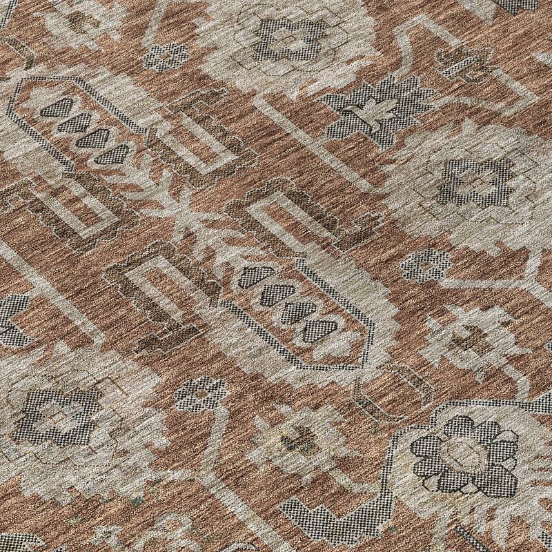 HomeRoots Oriental Traditional Rectangle Outdoor Rug
