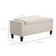 HOMCOM Linen Ottoman Bench Tufted Storage Chest with Flipping Top, 36.25"W x 15.75"D x 15.75"H