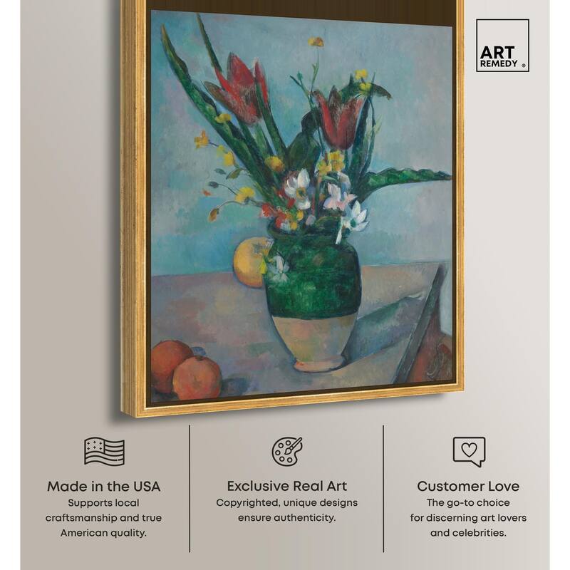 Vase Tulips Canvas by Art Remedy