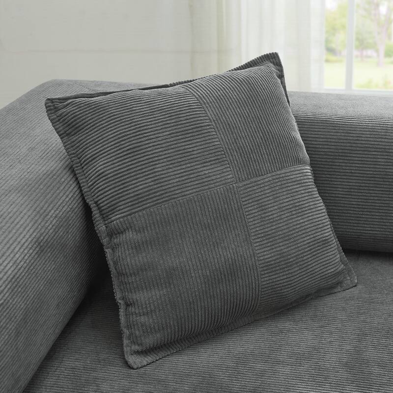 Modular Sectional Sofa with L-Shape Chaise, Boneless Cloud Couch with Deep Seat