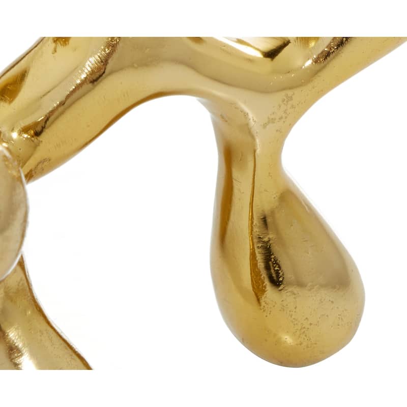CosmoLiving by Cosmopolitan Gold Aluminum Metal Abstract Decorative Sculpture