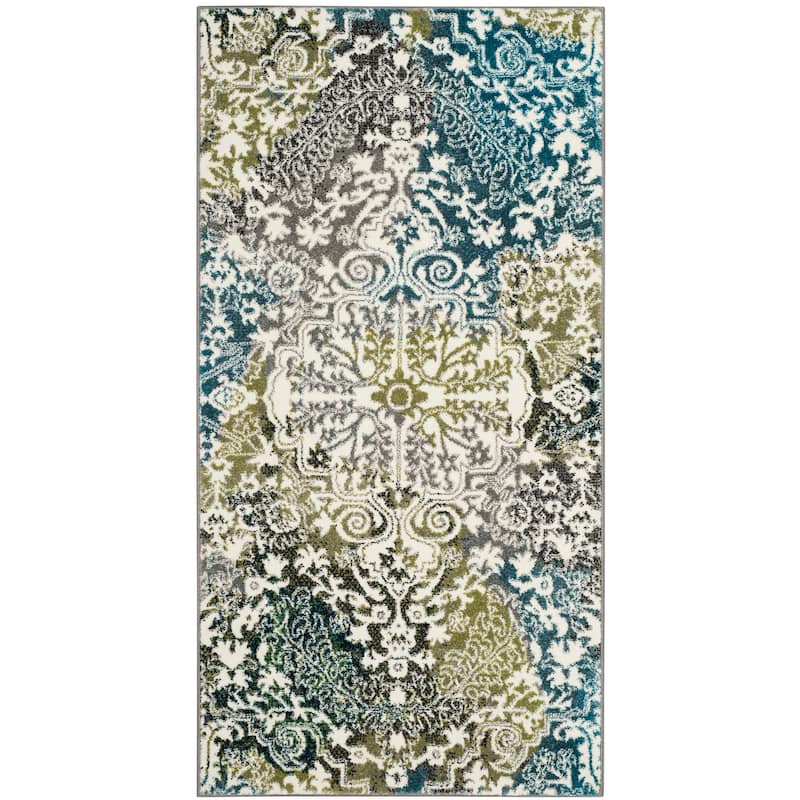 SAFAVIEH Watercolor Alani Modern Abstract Medallion Rug