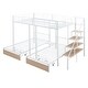 preview thumbnail 5 of 28, Modern Full over Twin-Twin Triple Bunk Bed with Storage Drawers and Staircase for Dorm, Bedroom, Convertible into 3 Beds