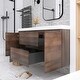 preview thumbnail 4 of 148, Floating Bathroom Vanity with Integrated Resin Top