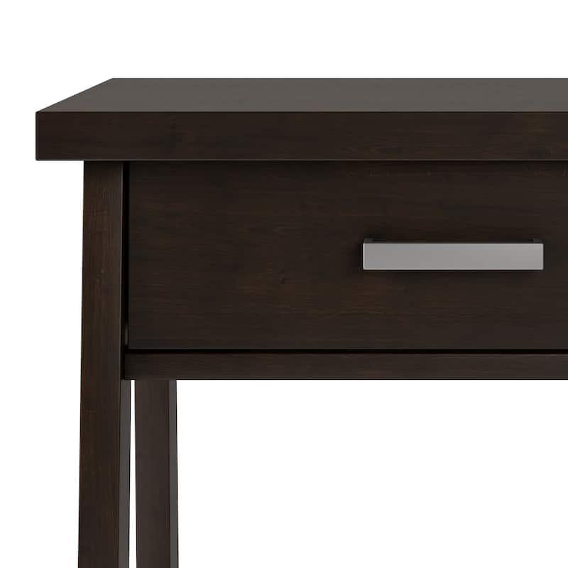 WYNDENHALL Hawkins SOLID WOOD 24 inch Wide Modern Industrial Bedside Nightstand Table