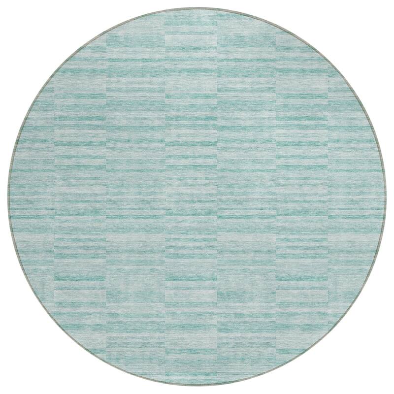 Machine Washable Indoor/ Outdoor Chantille Contemporary Blocks Rug