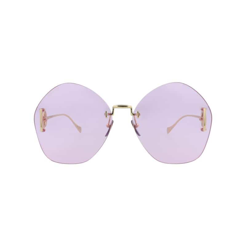 Gucci Round-Frame Metal Sunglasses