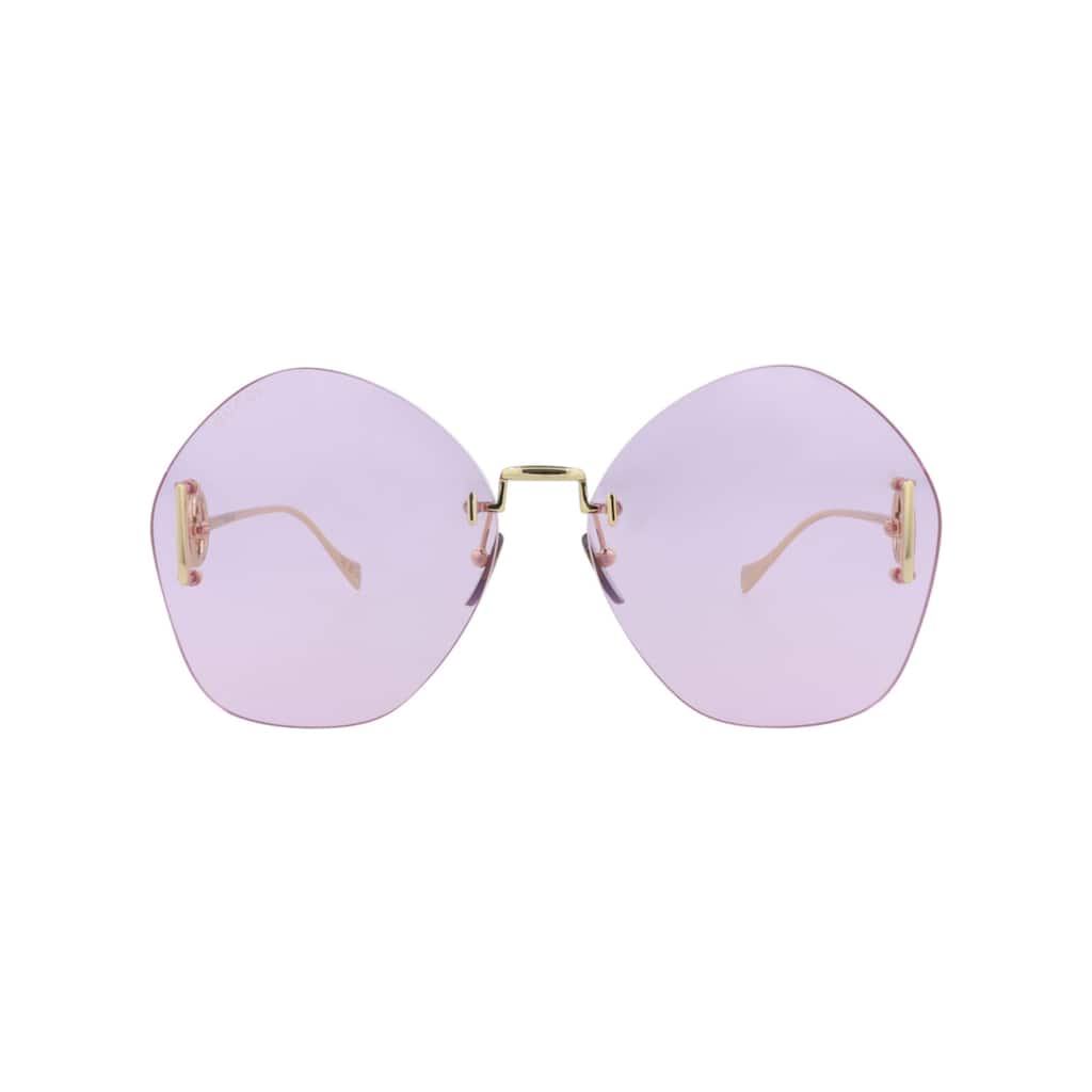 Gucci Round-Frame Metal Sunglasses