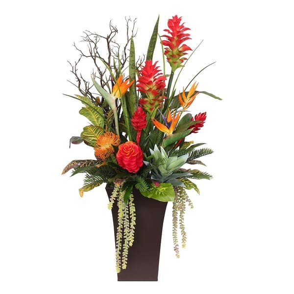 Tropical Silk Flowers 24W x 20D x 48H On Sale Bed Bath & Beyond