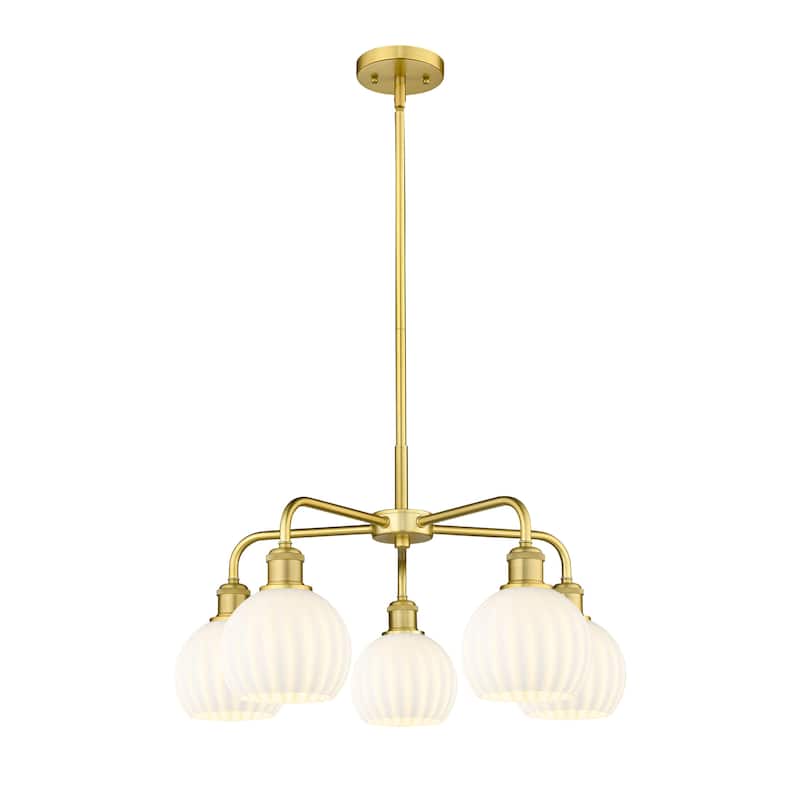 Innovations Lighting 516-5C-14-24-White Venetian-Indoor Chandelier