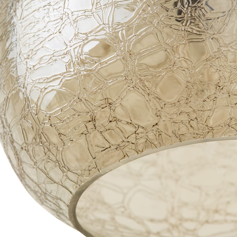 River of Goods Black Metal and Glass 9.75-Inch Pendant Light with Adjustable Hanging Cord - 9.75" x 9.75" x 9.75/68.75"